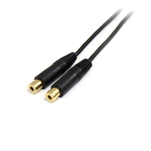Startech Adaptador Separador de Audio Estéreo 3.5 mm Macho a 2 Hembra 15 cm Cable Chapado en Oro para Auriculares o Altavoces MU1MMS PCISOUND4CH