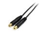 Startech Adaptador Separador de Audio Estéreo 3.5 mm Macho a 2 Hembra 15 cm Cable Chapado en Oro para Auriculares o Altavoces MU1MMS PCISOUND4CH
