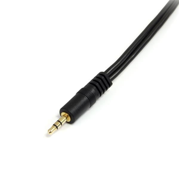 Startech Adaptador Separador de Audio Estéreo 3.5 mm Macho a 2 Hembra 15 cm Cable Chapado en Oro para Auriculares o Altavoces MU1MMS PCISOUND4CH