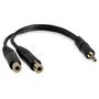 StarTech.com Cable Divisor de Audio Mini Jack 3,5mm Macho a 2x Hembra Negro