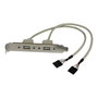 Startech.com Adaptador de Placa USB A Hembra 2 Puertos Tipo A - 5 Patillas en Línea Hembra - Panel USB para Conexión Interna PC