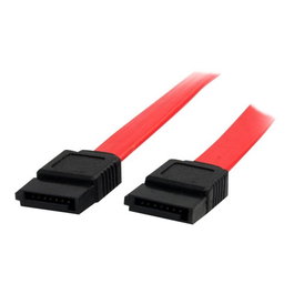 Startech Cable SATA Serial ATA 0.9 m (91 cm) Rojo - Hembra a Hembra 7 Pines - Para Discos Duros y SSD - SATCABLE