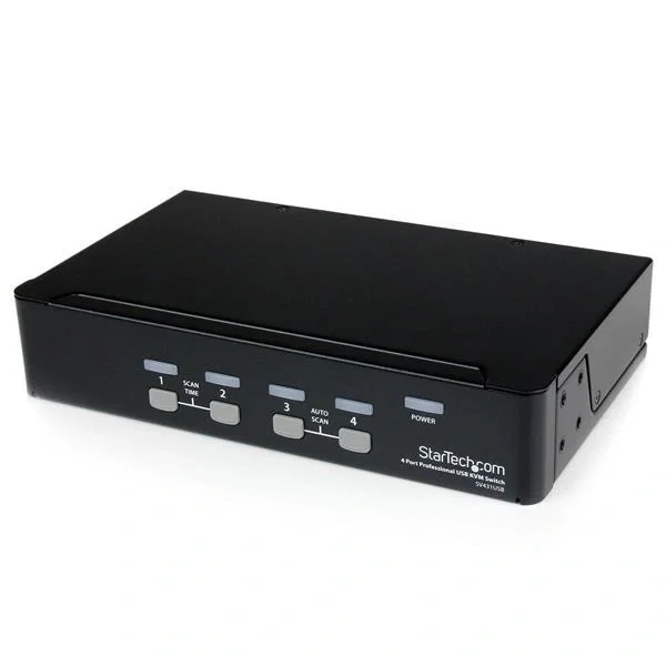 StarTech.com Conmutador KVM USB VGA 4 Puertos 1 Usuario Switch 4 Ordenadores desde 1 Consola Resolución 1920x1440 SV431USB StarTech.com Conmutador KVM USB VGA 4 Puertos 1 Usuario Switch 4 Ordenadores desde 1 Consola Resolución 1920x1440 SV431USB