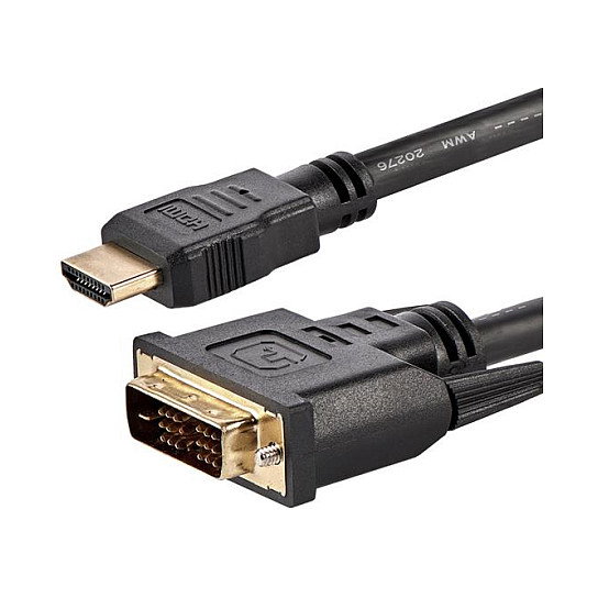 StarTech.com Cable Adaptador HDMI a DVI-D de 1,8m Macho a Macho Negro StarTech.com Cable Adaptador HDMI a DVI-D de 1,8m Macho a Macho Negro