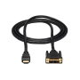 StarTech.com Cable Adaptador HDMI a DVI-D de 1,8m Macho a Macho Negro