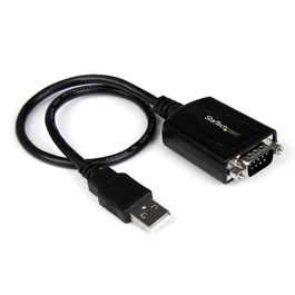 StarTech.com Cable USB a Puerto Serie RS232 DB9 con Retención de Puerto COM, 0,3 m