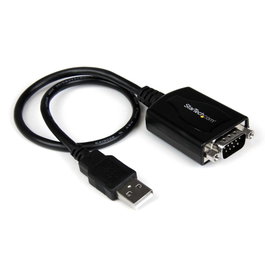StarTech Cable de Datos USB a RS232 Serie DB9 con Retención para Puerto COM, M/M, 0.3 m