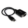 StarTech Cable de Datos USB a RS232 Serie DB9 con Retención para Puerto COM, M/M, 0.3 m