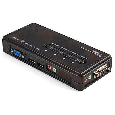 StarTech.com SV411KUSB Conmutador KVM de 4 Puertos USB y VGA con Audio StarTech.com SV411KUSB Conmutador KVM de 4 Puertos USB y VGA con Audio