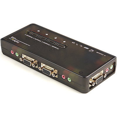 StarTech.com SV411KUSB Conmutador KVM de 4 Puertos USB y VGA con Audio StarTech.com SV411KUSB Conmutador KVM de 4 Puertos USB y VGA con Audio