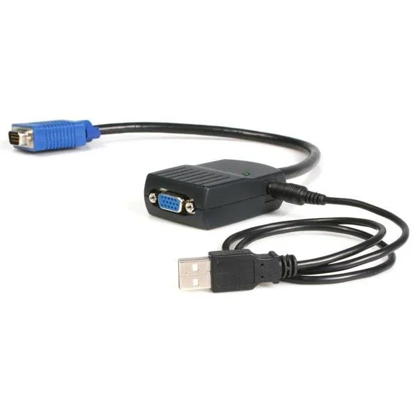 StarTech ST122LE Divisor de Vídeo 2x VGA con Alimentación USB - Splitter Compacto, Resolución hasta 2048x1536, Negro