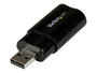 StarTech.com Tarjeta de Sonido Externa Estéreo USB 2.0 Adaptador ICUSBAUDIOB para Windows, Mac, Linux - Negro