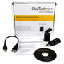 Startech ICUSBAUDIOB Tarjeta de sonido externa USB 2.0 con conectores de 3,5 mm
