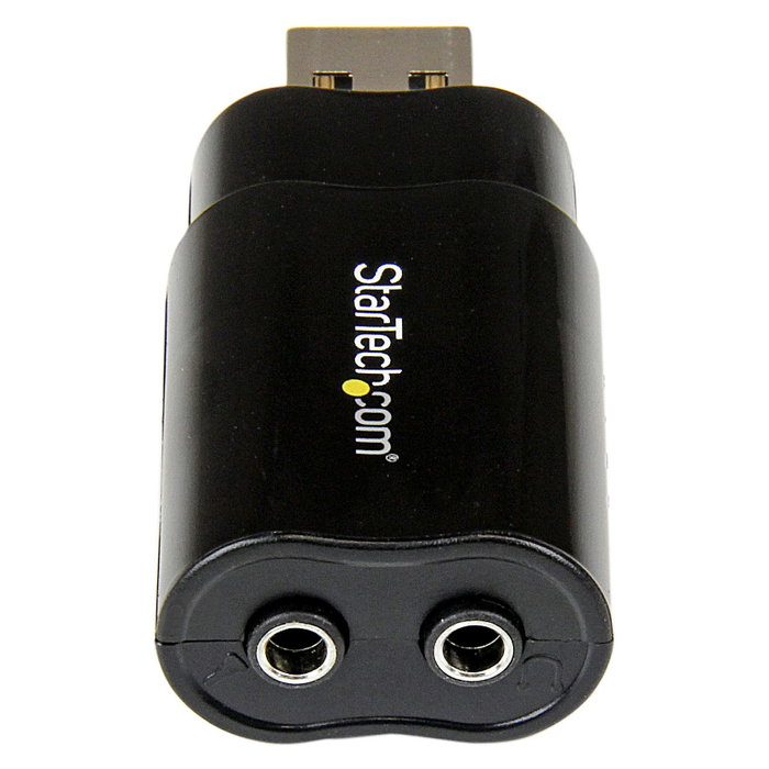Startech ICUSBAUDIOB Tarjeta de sonido externa USB 2.0 con conectores de 3,5 mm