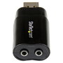Startech ICUSBAUDIOB Tarjeta de sonido externa USB 2.0 con conectores de 3,5 mm