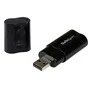 Startech ICUSBAUDIOB Tarjeta de sonido externa USB 2.0 con conectores de 3,5 mm