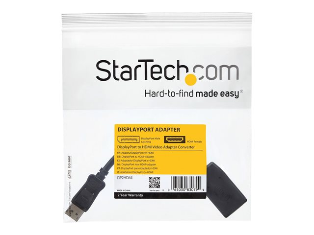 Adaptador DisplayPort a HDMI Startech DP2HDMI Negro