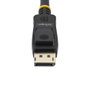 StarTech.com DISPLPORT6L Cable DisplayPort 1.2 4K 60Hz 3840x2400, 21.6 Gbps, Macho a Macho con Bloqueo, 1.8m, Negro, Audio Multicanal, Compatible con 3D, HBR2