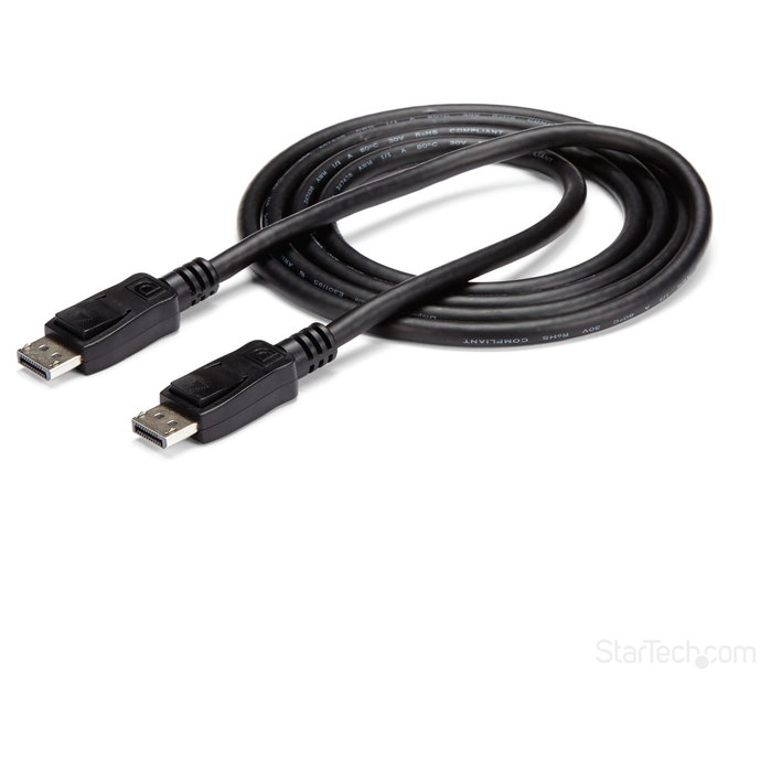 StarTech Cable DisplayPort 1.2 DISPLPORT6L de 1,8m Macho a Macho Negro