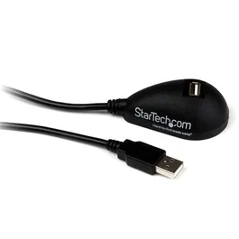 StarTech.com Cable Alargador USB 2.0 de Sobremesa, 1.5 m, USB A Macho a Hembra, Negro - Modelo 5ft USB Extension Cable