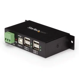 StarTech.com ST4200USBM Hub USB 2.0 Industrial de 4 Puertos con Carcasa de Acero