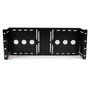 StarTech.com Soporte de montaje VESA LCD para rack de 19 pulgadas (4U) - Bracket monitor servidor, acero negro, 1.7 kg