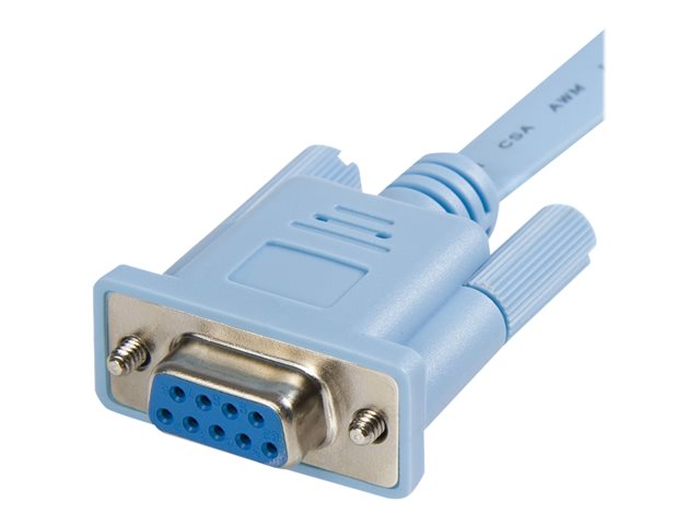StarTech Cable de Consola Rollover RJ45 a DB9 Hembra 1.8 m Azul para Configuración de Routers y Switches Cisco - Compatible con EC1S952, EC2S952, IES101002SFP