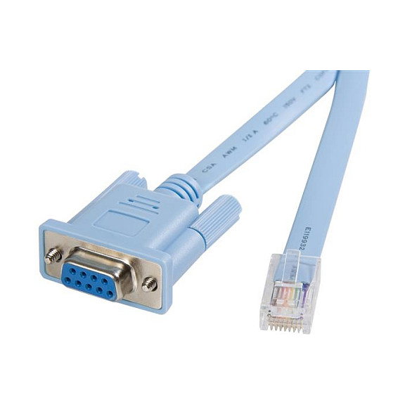StarTech.com Cable de Consola Cisco RJ45 a Serie DB9 Rollover, 1,8 m, Azul StarTech.com Cable de Consola Cisco RJ45 a Serie DB9 Rollover, 1,8 m, Azul