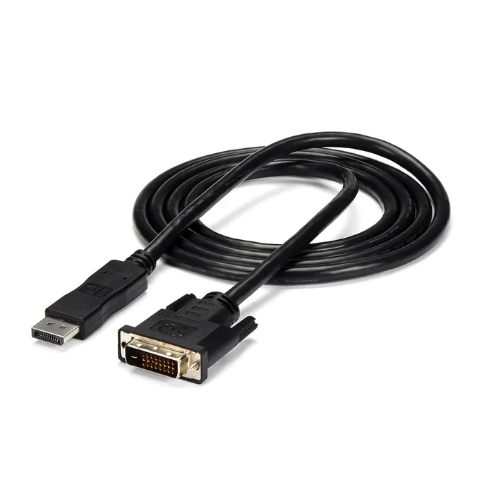 StarTech.com DP2DVIMM6 Adaptador Cable DisplayPort 1.2 a DVI-D 1.8m - 1920x1200 / 1080p, HBR2, Pasivo DP++, Conectores Macho-Macho, Negro
