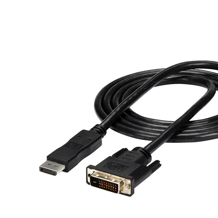 StarTech.com DP2DVIMM6 Adaptador Cable DisplayPort 1.2 a DVI-D 1.8m - 1920x1200 / 1080p, HBR2, Pasivo DP++, Conectores Macho-Macho, Negro