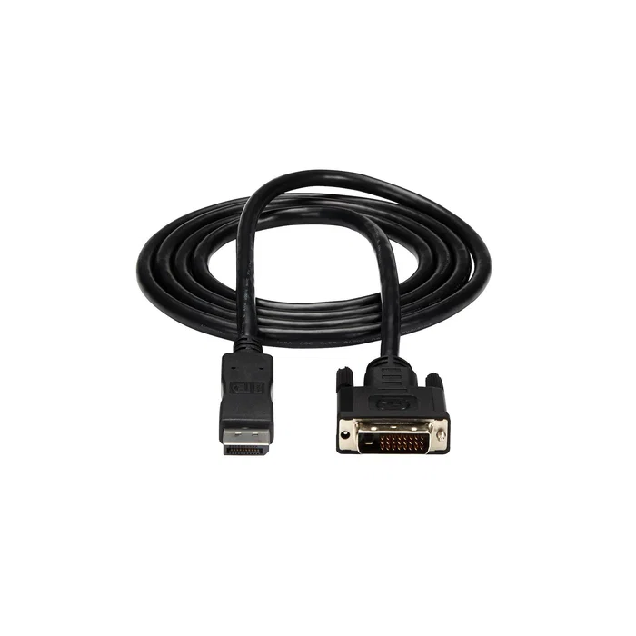 StarTech.com DP2DVIMM6 Adaptador Cable DisplayPort 1.2 a DVI-D 1.8m - 1920x1200 / 1080p, HBR2, Pasivo DP++, Conectores Macho-Macho, Negro