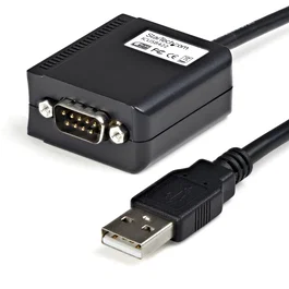 StarTech.com Cable USB a Puerto Serie Serial RS422 y 485 DB9 con Retención Puerto COM, DB9 M, USB-A FM, 1,8 m