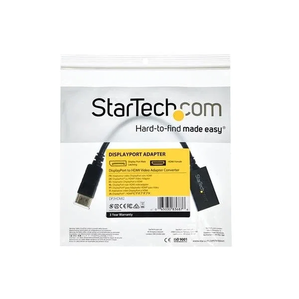 StarTech Adaptador de Vídeo DisplayPort a HDMI 26,5 cm