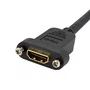 StarTech Cable HDMI de montaje en panel HDMIPNLFM3 de 91 cm, Macho a Hembra, Negro