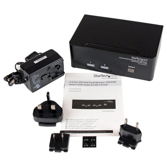 StarTech SV231DDVDUA Conmutador KVM de 2 Puertos para Monitor Doble (DVI/VGA) StarTech SV231DDVDUA Conmutador KVM de 2 Puertos para Monitor Doble (DVI/VGA)