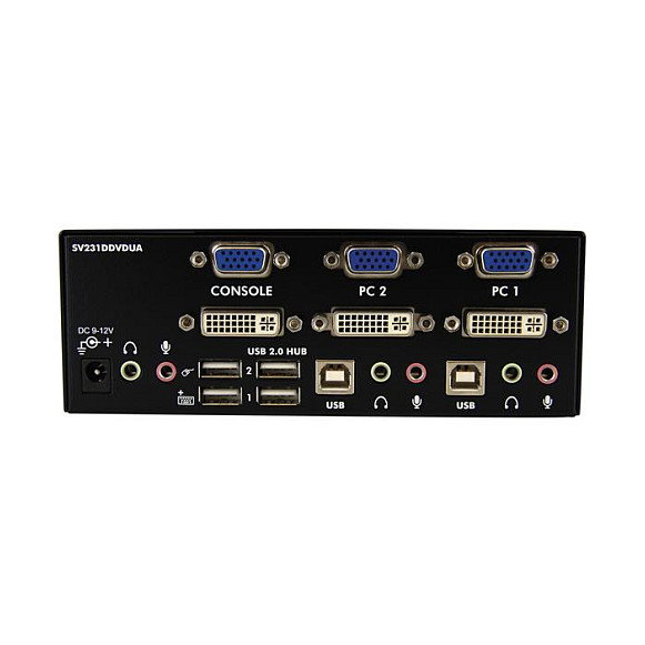 StarTech SV231DDVDUA Conmutador KVM de 2 Puertos para Monitor Doble (DVI/VGA) StarTech SV231DDVDUA Conmutador KVM de 2 Puertos para Monitor Doble (DVI/VGA)
