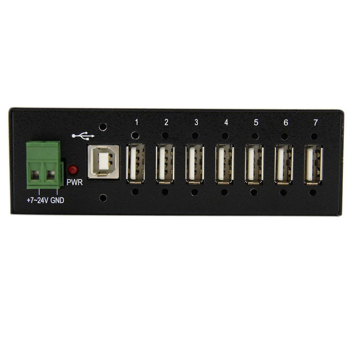 StarTech.com Hub USB 2.0 Industrial 7 Puertos ST7200USBM Protección ESD Montaje DIN
