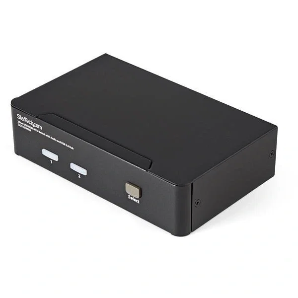 StarTech.com Conmutador KVM 2 Puertos HDMI con Hub USB 2.0 y Audio - Resolución 1920x1200 Full HD Negro StarTech.com Conmutador KVM 2 Puertos HDMI con Hub USB 2.0 y Audio - Resolución 1920x1200 Full HD Negro