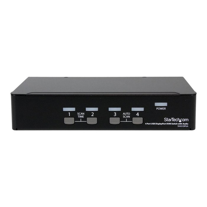 StarTech.com Conmutador KVM de 4 puertos DisplayPort con Hub USB 2.0 y Audio SV431DPUA StarTech.com Conmutador KVM de 4 puertos DisplayPort con Hub USB 2.0 y Audio SV431DPUA