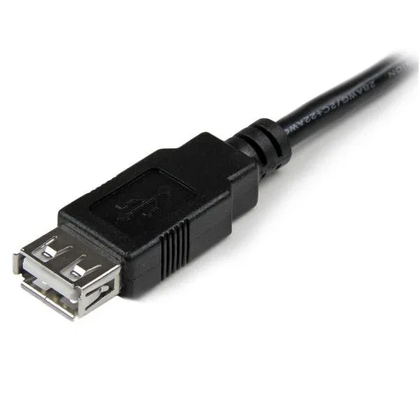 Startech Cable de extensión USB 2.0 USBEXTAA6IN, Macho A a Hembra A, Longitud 0.15m (15 cm), Negro