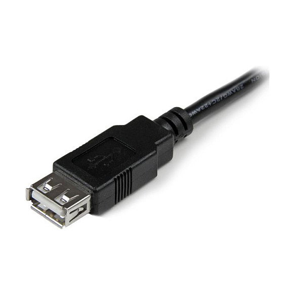 StarTech.com Cable de Extensión USB 2.0 Macho a Hembra USB A, 0,15 m, Negro