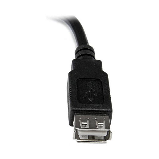 StarTech.com Cable de Extensión USB 2.0 Macho a Hembra USB A, 0,15 m, Negro
