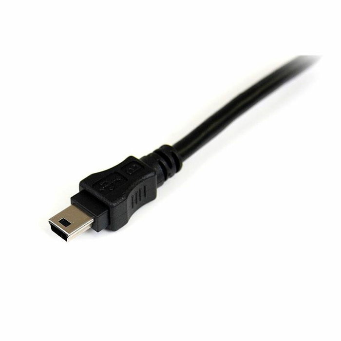 Startech Cable USB 2.0 en Y de 1,8 m con Mini-USB B a 2 x USB-A, Negro y Rojo