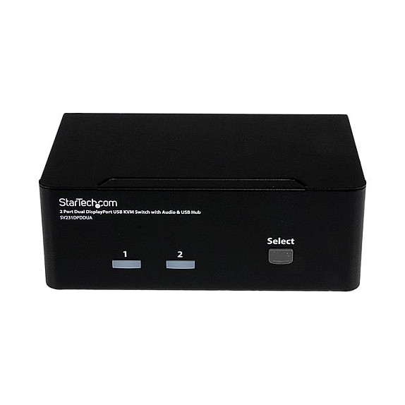 Conmutador KVM con 2 Puertos Startech SV231DPDDUA Negro Conmutador KVM con 2 Puertos Startech SV231DPDDUA Negro