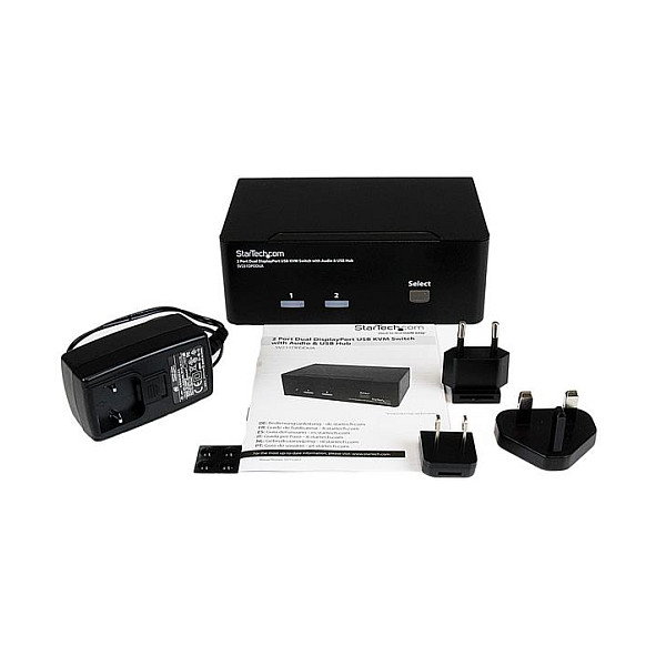 Conmutador KVM con 2 Puertos Startech SV231DPDDUA Negro Conmutador KVM con 2 Puertos Startech SV231DPDDUA Negro