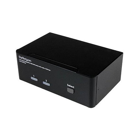 Conmutador KVM con 2 Puertos Startech SV231DPDDUA Negro Conmutador KVM con 2 Puertos Startech SV231DPDDUA Negro