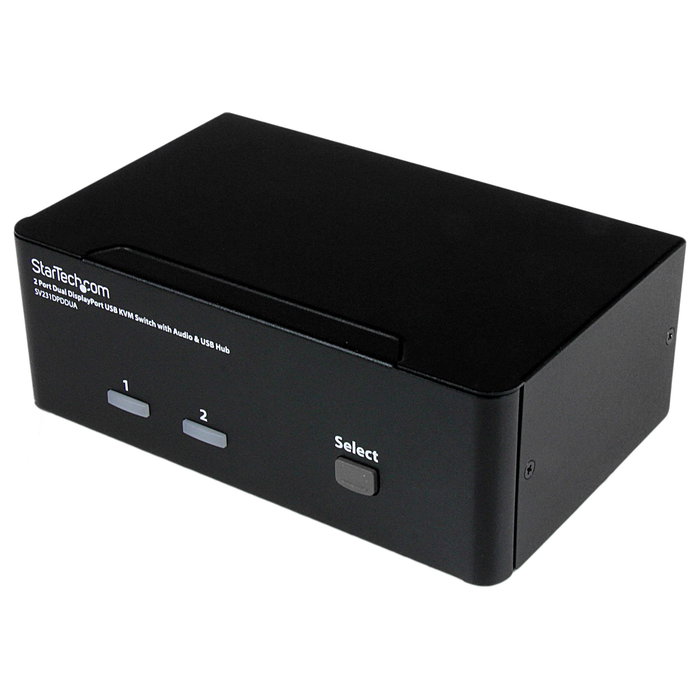 Conmutador KVM con 2 Puertos Startech SV231DPDDUA Negro Conmutador KVM con 2 Puertos Startech SV231DPDDUA Negro
