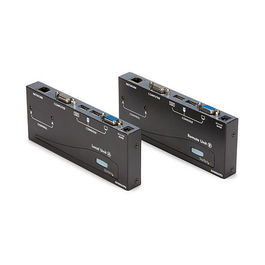 StarTech Extensor KVM por Ethernet CAT5 hasta 150m, VGA y 4 Puertos USB, Transmisor y Receptor, Plug and Play, Certificado CE/FCC/UL/TAA