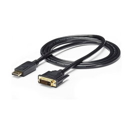 StarTech.com Cable DisplayPort a DVI-D 1.8 m, Macho a Macho, Pasivo, Hasta 1920x1200/1080p, Conector Dorado, Negro, Adaptador de Vídeo