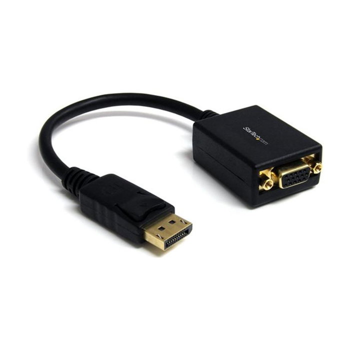 StarTech Adaptador Convertidor de Video DisplayPort a VGA DP2VGAADAPT - Cable 28 cm - Resolución 1920x1200 - Negro StarTech Adaptador Convertidor de Video DisplayPort a VGA DP2VGAADAPT - Cable 28 cm - Resolución 1920x1200 - Negro